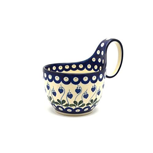 【並行輸入品】Polish Pottery Loop Handle Bowl   Bleeding ...