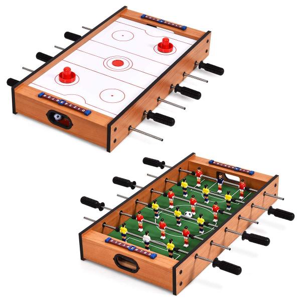 【並行輸入品】Giantex マルチゲームテーブル 2イン1コンボミニゲームテーブルトップ サッカー...
