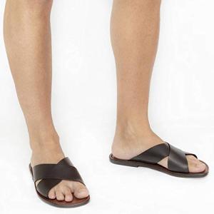 【並行輸入品】メンズ レザースリッパ イタリア...の詳細画像4