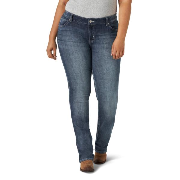 【並行輸入品】Wrangler Women's Size Plus Mid Rise Straigh...