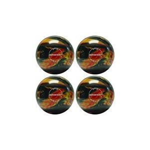 【並行輸入品】EPCO Candlepin Bowling ball Marbleized ブラック、レッド&イエロー4つボール 4 1/