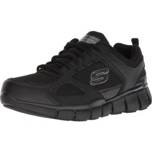 【並行輸入品】Skechers メンズ Telfin sanphet インダストリアルシューズ, ブラックレザー クールデュラ, 9.5 SKE