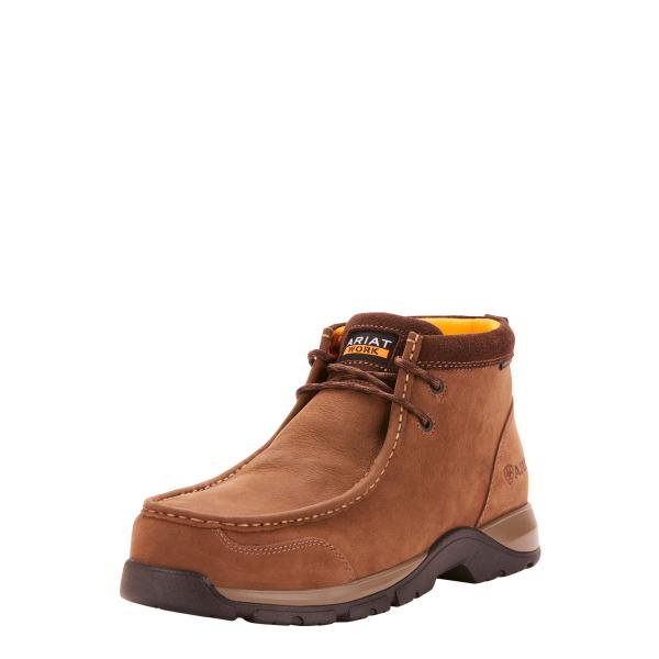 ARIAT メンズ Edge LTE Moc コンポジットトゥ ワークブーツ, ダークブラウン, 1...