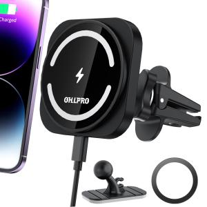 【並行輸入品】OHLPRO 車用電話ホルダー 車用エアベント 磁気携帯電話ホルダー マグネットマウント iPhone 7/7Plus/6s/6P