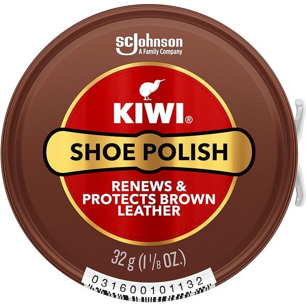 【並行輸入品】KIWI Waxed Shoe Polish Brown Can, 1.125 OZ ...