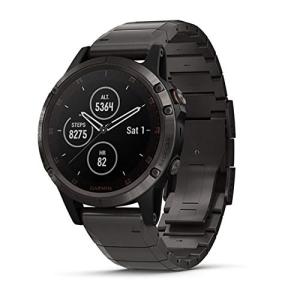 Garmin Fenix 5 Plus プレミアム マルチスポーツ GPS スマートウォッチ カラーTOPOマップ 心拍数モニタリ 並行輸入品