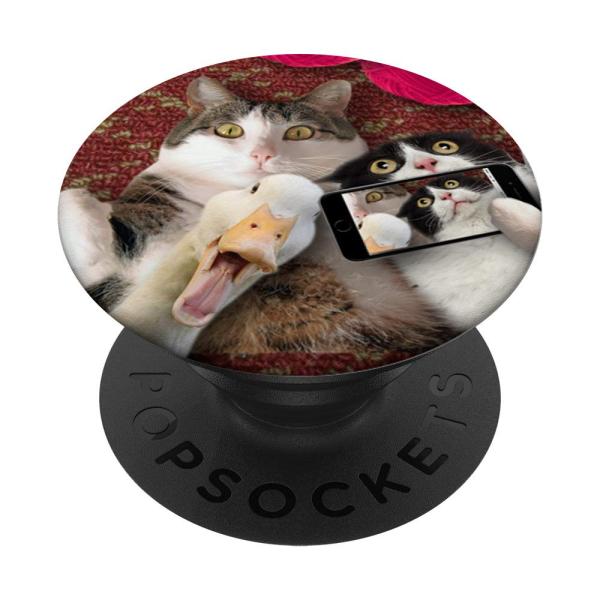 Cat &amp; Duck Selfie Cell Phone Mount, Hand Holder Kn...