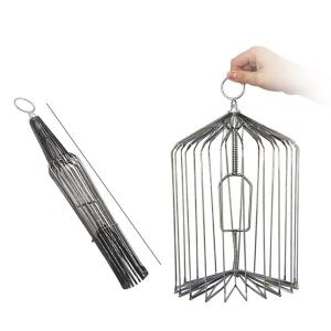 【並行輸入品】ZQION Magic Bird Cage Magic Bird Tricks Silver Steel Appearing B