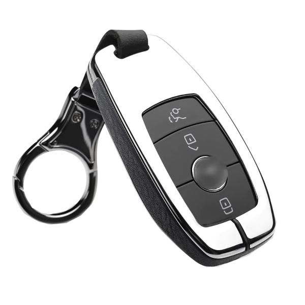 【並行輸入品】ontto スマートカーキーフォブカバーホルダー メタルとレザー キーシェルキーケース...