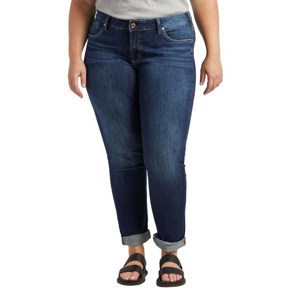 【並行輸入品】Silver Jeans Co. ボーイフレンド ミッドライズ スリムレッグ ジーンズ...