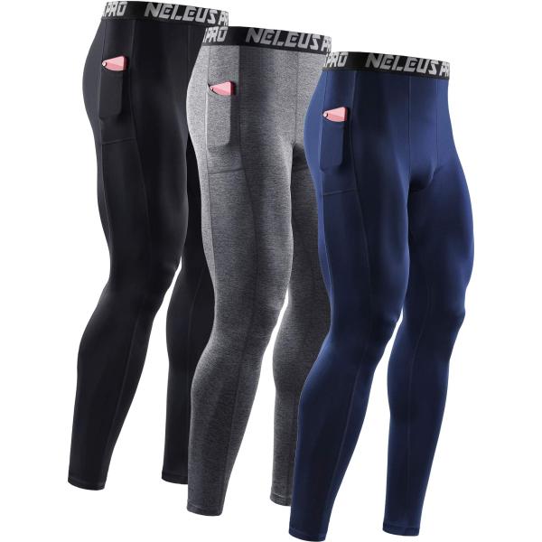 【並行輸入品】Neleus メンズ ドライフィット 圧縮ベースレイヤーパンツ ランニングタイツ レギ...