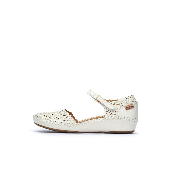 【並行輸入品】[PIKOLINOS ピコリノス] 革 レザーカット 甲ストラップ フラットシューズ ...