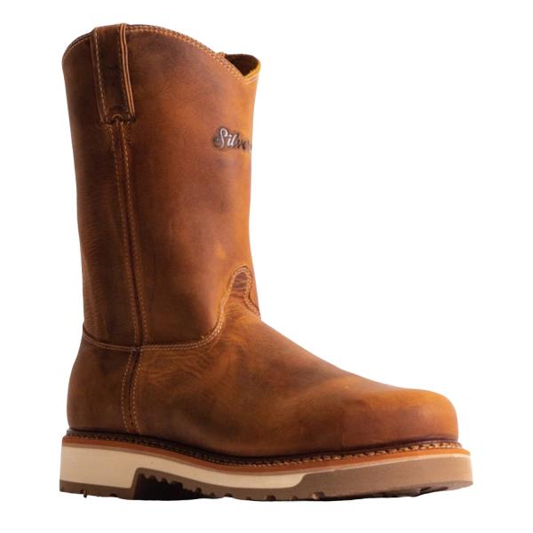 【並行輸入品】Silverado メンズ プルオン ウェスタンワークブーツ ソフトトゥ, タン, 1...