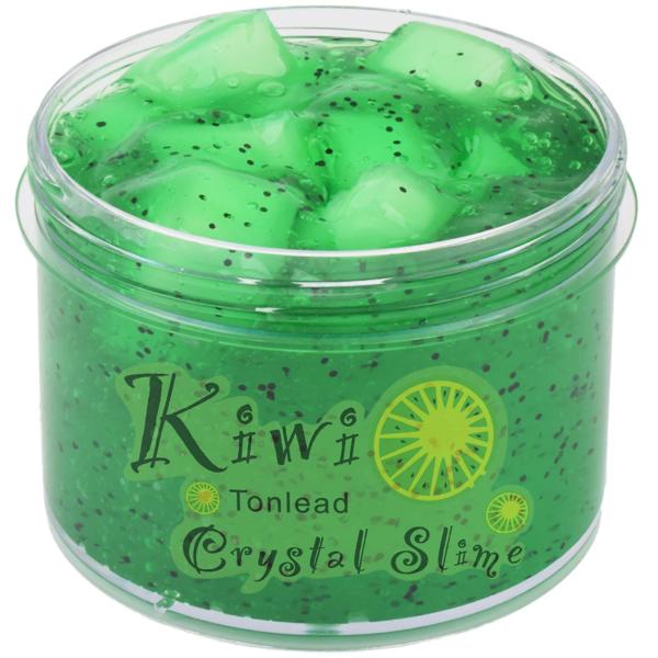 Kiwi グリーン クリアスライム クリスタルパテ 7オンス ソフトゼリー粘土 くっつかないスライム...