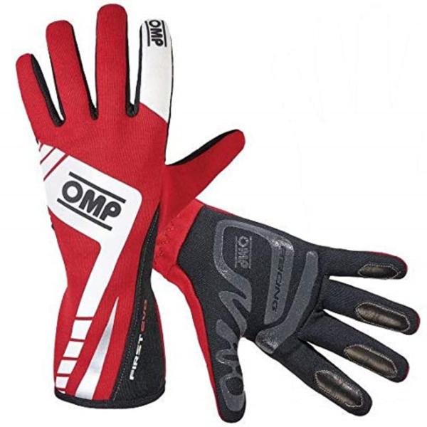 【並行輸入品】OMP FIRST EVO GLOVE レッド Sサイズ レーシンググローブ FIA公...