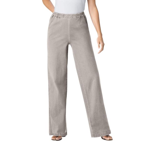 【並行輸入品】Woman Within レディース プラスサイズ ワイドレッグファインラインジーンズ...