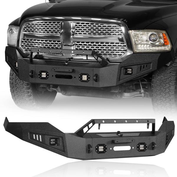 【並行輸入品】Ram 1500 フロントバンパー ディスカバリーャー フルワイドバンパー ウインチプ...