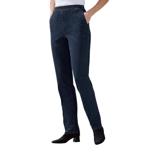 【並行輸入品】Woman Within レディース プラスサイズ プチストレートレッグ ファインライ...
