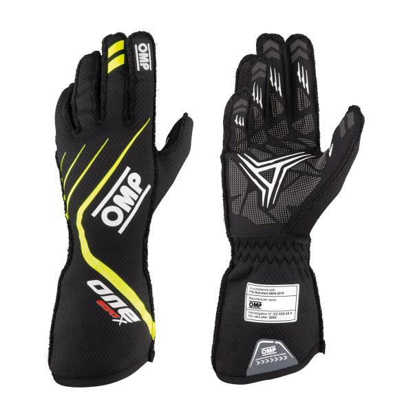 【並行輸入品】OMP ONE EVO X GLOVE ブラック×イエロー(NGI)XSサイズ レーシ...
