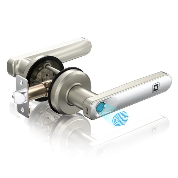 【並行輸入品】Geek スマート指紋ドアロック   生体認証ドアノブ キーレスエントリードアロック ...