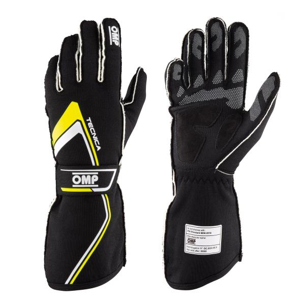 【並行輸入品】OMP TECNICA GLOVE ブラック×イエロー(NGI) Mサイズ レーシング...