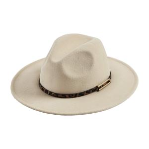 Mud Pie Women's Leopard Band Fedora, Cream, One Size Mud Pie Wome 並行輸入品｜allinone-d