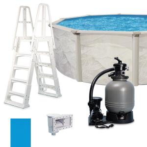 【並行輸入品】WaterThat Generic Boulder 24フィート x 52 ATS+ 簡単ビルドスチール 地上スイミングプールキッ