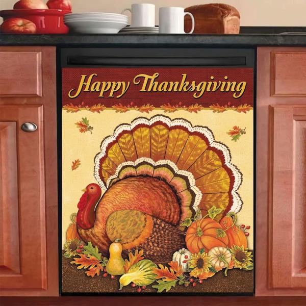 Happy Thanksgiving Turkey Decor Dishwasher Covers ...