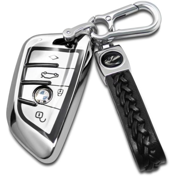 【並行輸入品】BMWキーフォブカバーに適しています。高度なソフトTPUキーボックスは、F20 G20...