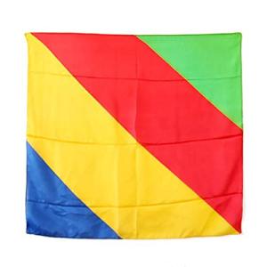 【並行輸入品】SUMAG 4 Colors Rainbow Stripes Scarf Magic Tricks Silk Appearing