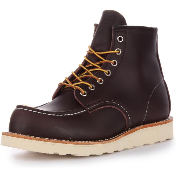 Red Wing Mens 6 Inch Classic Moc Toe Leather Black...