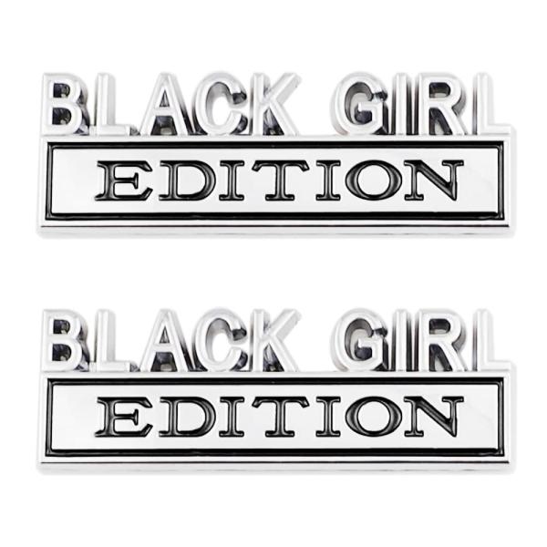【並行輸入品】CARRUN 2 Pcs Black Girl Edition Emblem Car ...