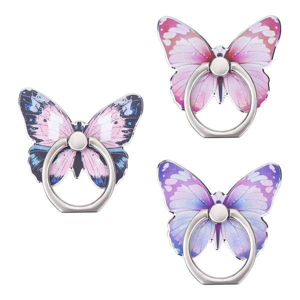 【並行輸入品】Cobee 3 Pcs Butterfly Cell Phone Ring Stand...