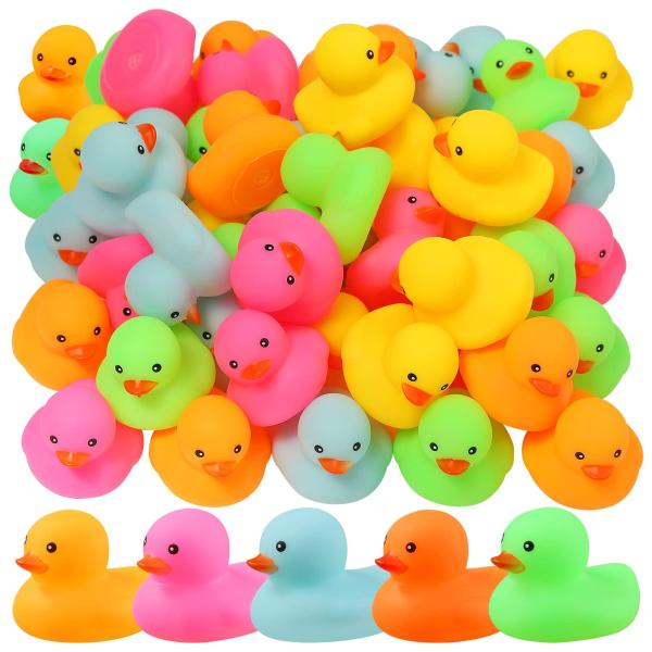【並行輸入品】50個パック マルチカラー ミニラバー アヒル 50 Pack Multicolor ...