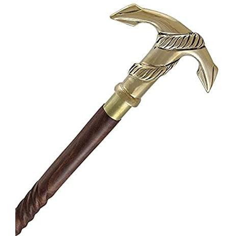 【並行輸入品】Humaira ノーティカルウォーキングスティック ウッド&amp;メタル メンズ ウォーキン...