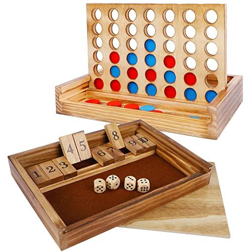 【並行輸入品】Glintoper Shut The Box &amp; 4 in a Row Tables ...