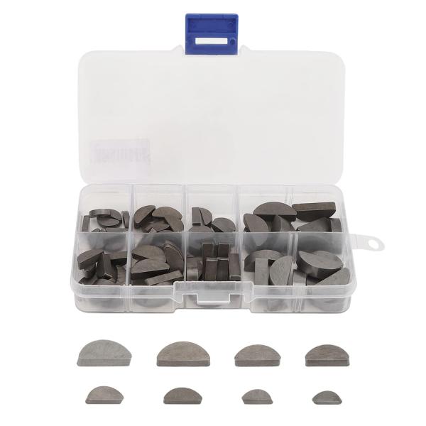 【並行輸入品】ウッドラフキーキット 80個 8サイズ ステンレススチール 半円 ウッドラフキー クラ...