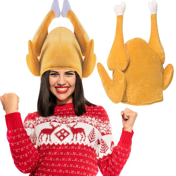 【並行輸入品】Domkier Men's Roasted Turkey Hat Thanksgivi...