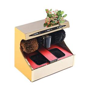 【並行輸入品】電動靴磨き機、自動センサー靴磨きおよびブライトニングマシン電動靴ブラシホームオフィスビルモールホテル銀行靴ブラシ用靴磨き機 (色