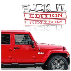 Fuck IT Edition 3D Emblems Sticker,Car Exterior Badge Decal,3D C 並行輸入品｜allinone-d