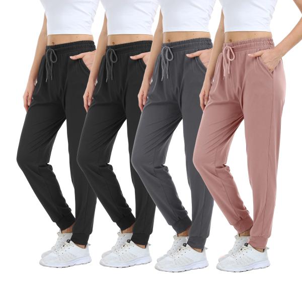 Mgput 4 PCS Women&apos;s Joggers Pants with Pockets Wom...