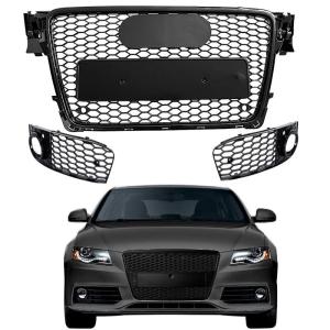 【並行輸入品】フロントバンパーグリル Au.di A4 S4 B8 Quattro 2009 2010 2011 2012に対応 バンパーフォグ