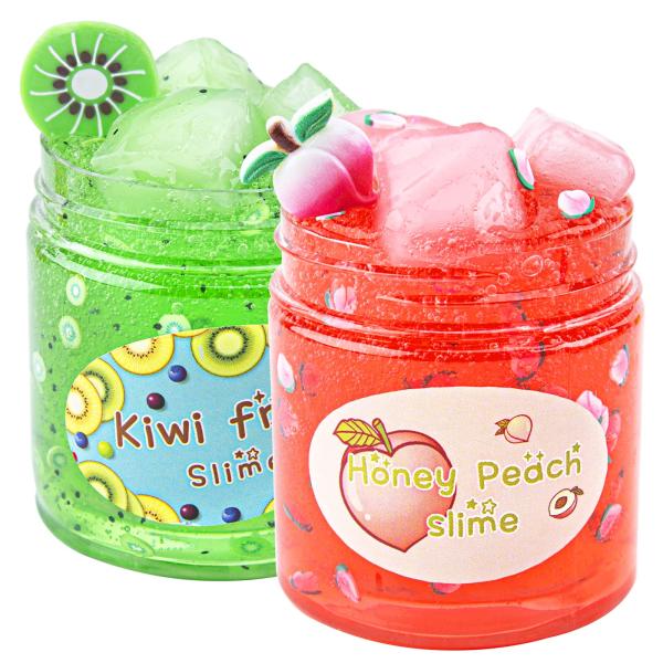 2 Pack Clear Slime, Jelly Cube Slime Pack Add Ins,...
