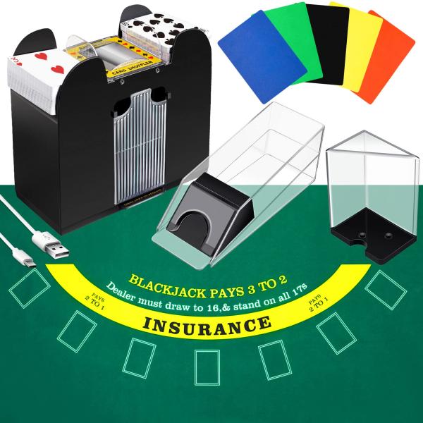 【並行輸入品】Aoriher ブラックジャックゲームコンボセット ブラックジャックレイアウトフェルト...