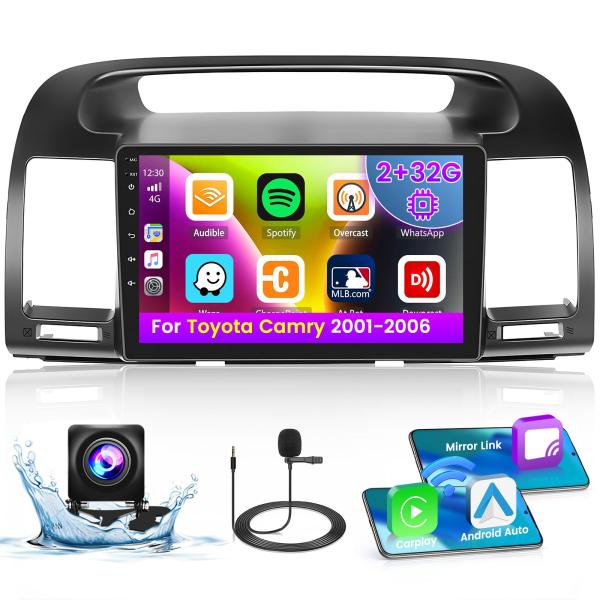 【並行輸入品】Roinvou 2+32G Android CarPlay Stereo for 20...