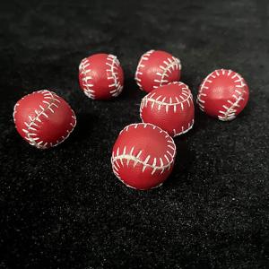 【並行輸入品】SUMAG 5 Pcs Leather Ball (Red, 2.2 cm/0.9 in) Magic Tricks Chop