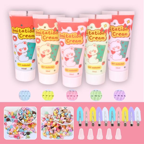 【並行輸入品】5 Pcs 50g Fake Whipped Cream Glue Toys Deco...
