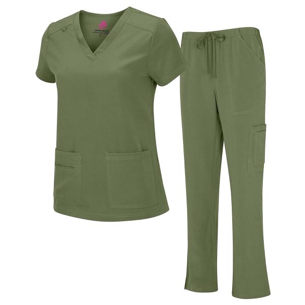 【並行輸入品】Natural Uniforms Women's Cool Stretch V Nec...