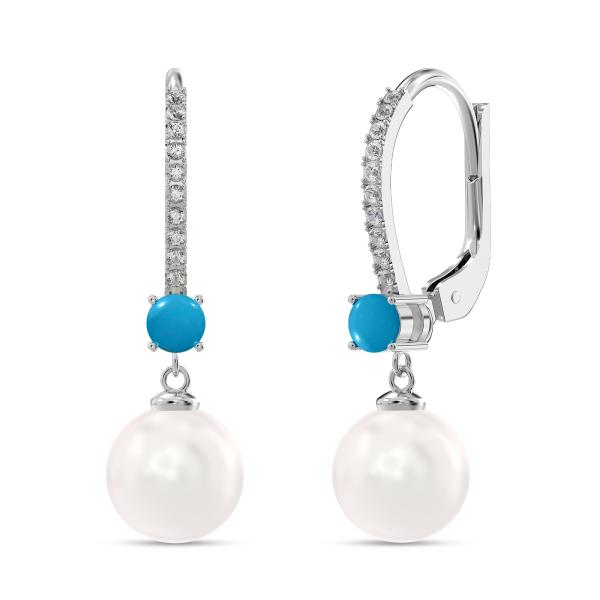 【並行輸入品】LeCalla 925スターリングシルバー ジェムストーン レバーバック イヤリング ...