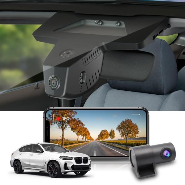 【並行輸入品】Fitcamx Front 4K+Rear 1080P Dash Cam Suitab...